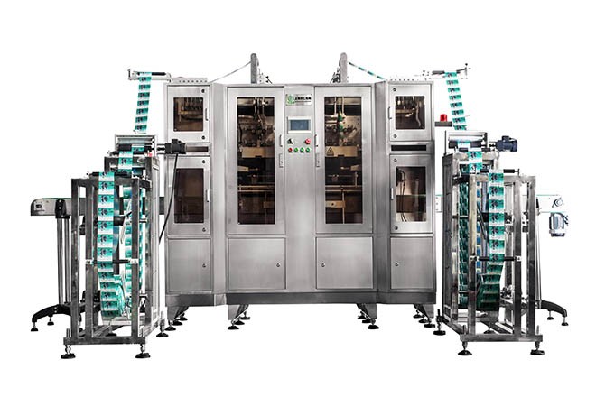 automatic double-head sleeve labeling machine